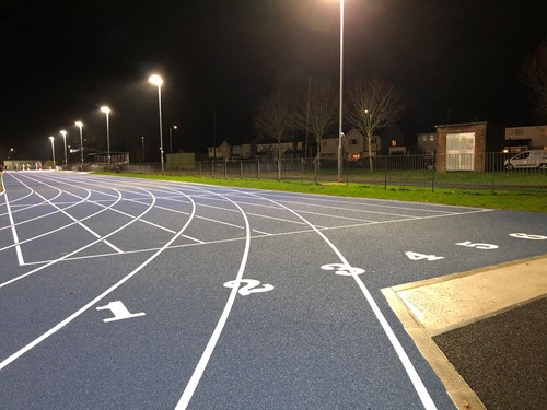 Carmarthen Leisure Centre Track Floodlight use